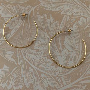 Gold Tone Hoop Earrings